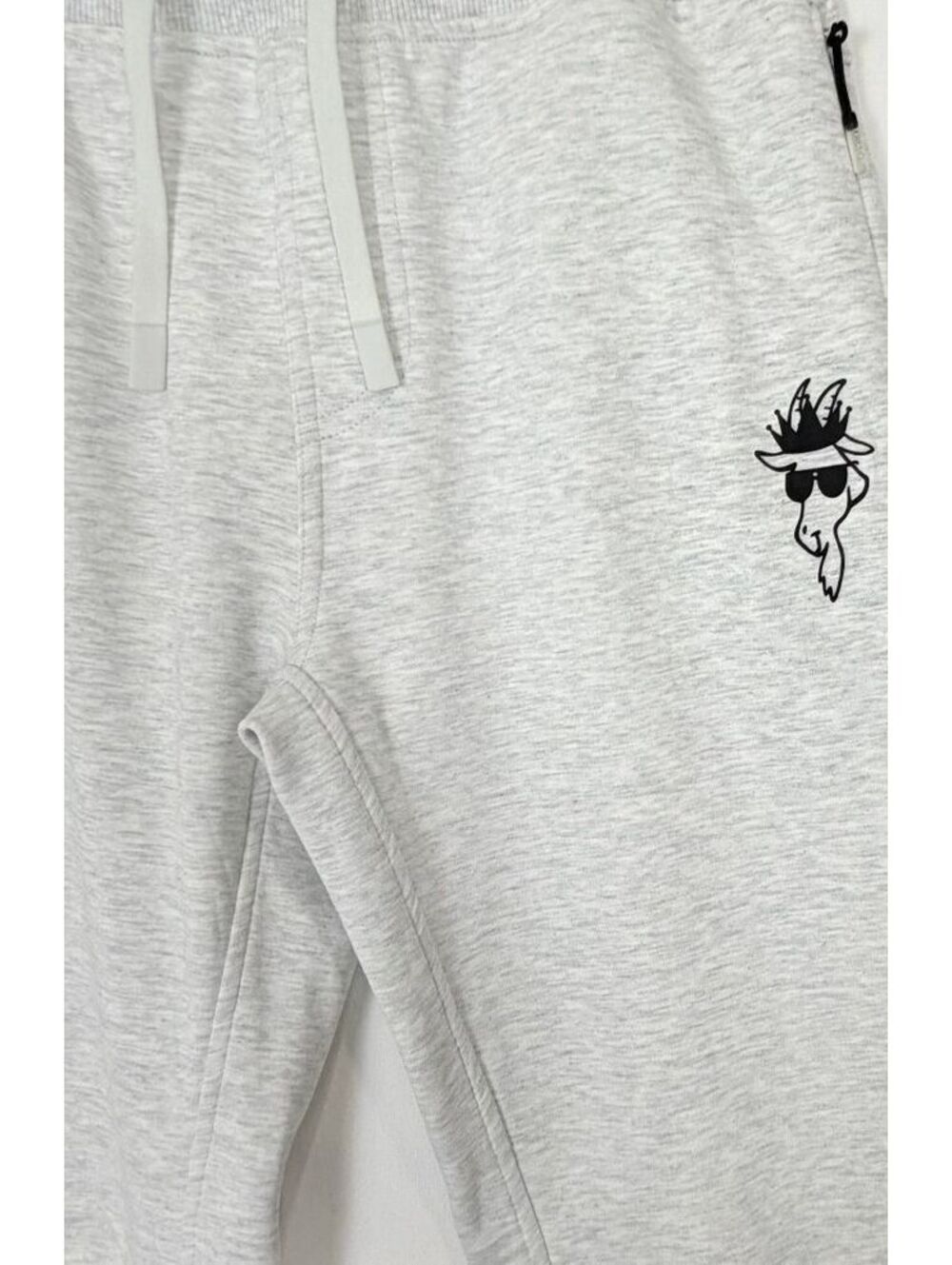 GOAT USA Youth Large OG Performance Jogger Sweatpants Heather Gray Size 12-14 - Picture 2 of 5